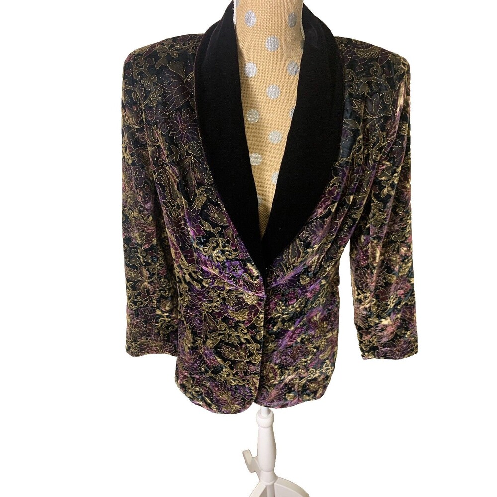 VtG Nah Nah Blazer Whimsigoth Jacket Velvet Size 12 Vamp Witch Dark Romance